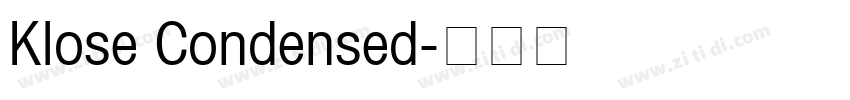 Klose Condensed字体转换
